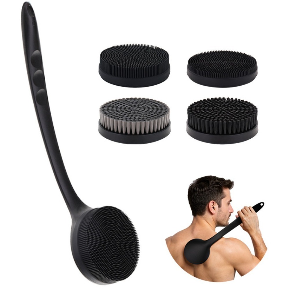 Men'S Accessories Types - Uzun Saplı Silikon Sırt Duş Fırçası,
