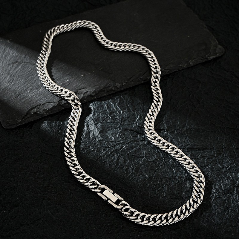 7 MM paslanmaz çelik küba zinc - Men Accessories Neck Chain incelemesi ve fiyatı