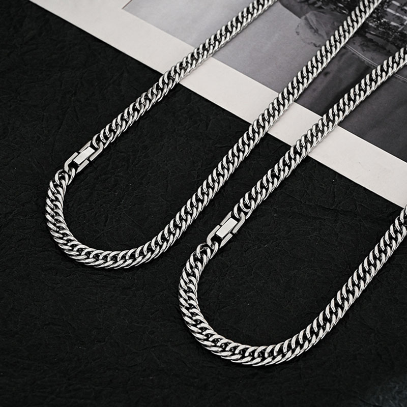 7 MM paslanmaz çelik küba zinc - Men Accessories Neck Chain incelemesi ve fiyatı