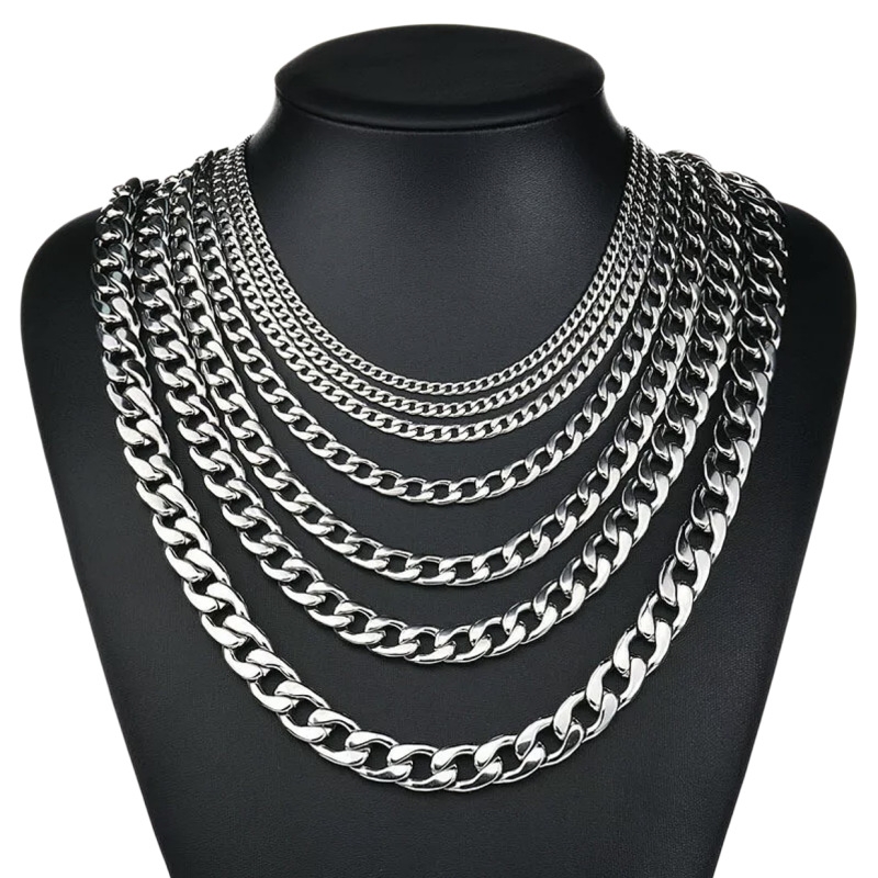 YQ 3MM-10MM 316L Paslanmaz Çel - Men Accessories Neck Chain incelemesi ve fiyatı